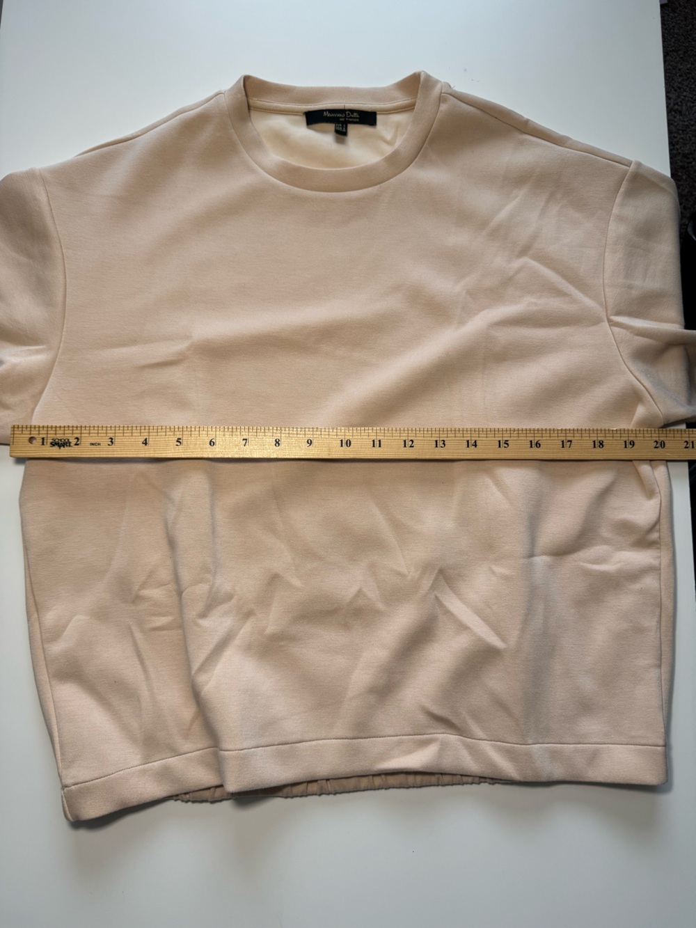 Massimo Dutti Short Sleeve Top Elastic Crop Hem Women’s size small - Picture 6 of 9